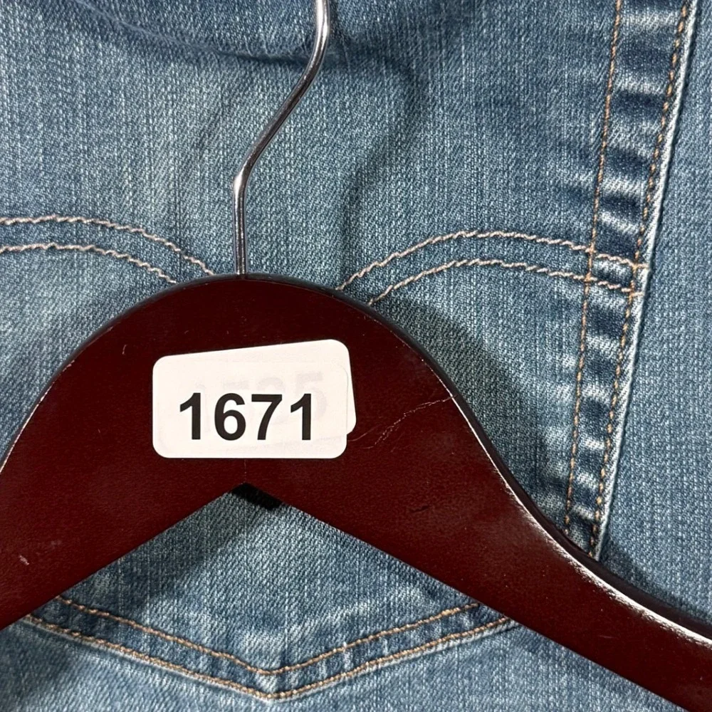 Levis 513 Slim Straight Jeans Mens 38x32 Blue Medium‎ Wash Denim 08513-0200
